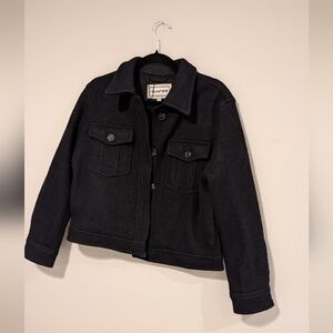HUNTER | 100% Merino Wool Cropped Black Jacket